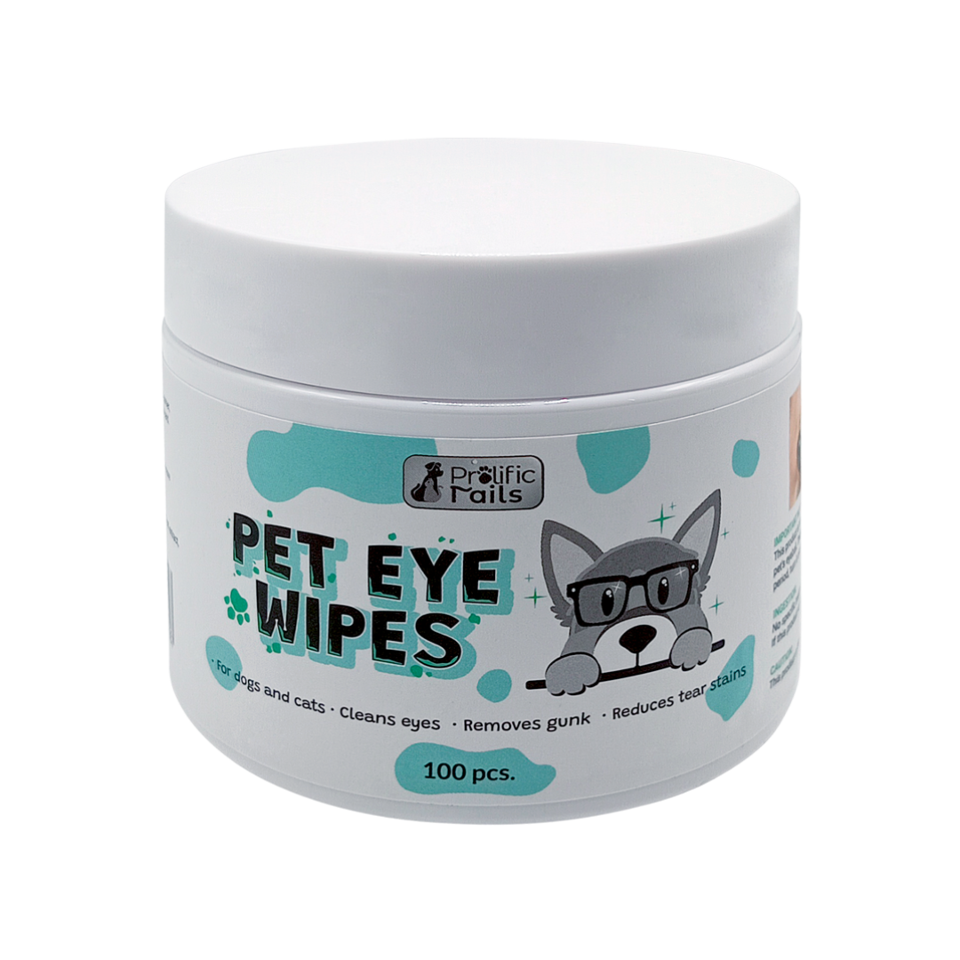 Prolific Tails Pet Eye Wipes 100's for Cats & Dogs