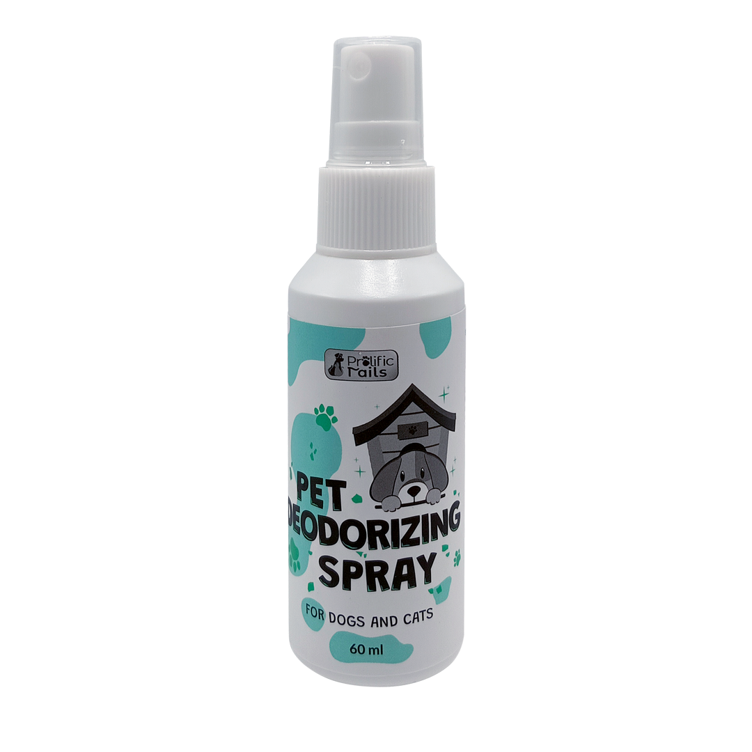 Prolific Tails Pet Deodorizing Spray (60ml) for Cats & Dogs
