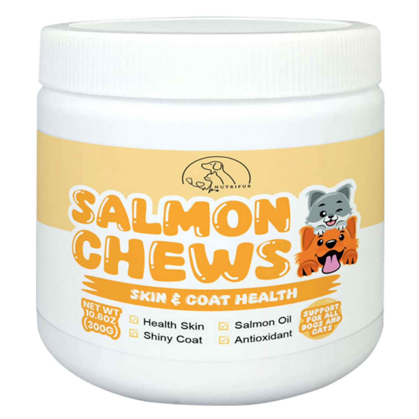 Nutrifur Salmon Chews for Cats and Dogs 225g