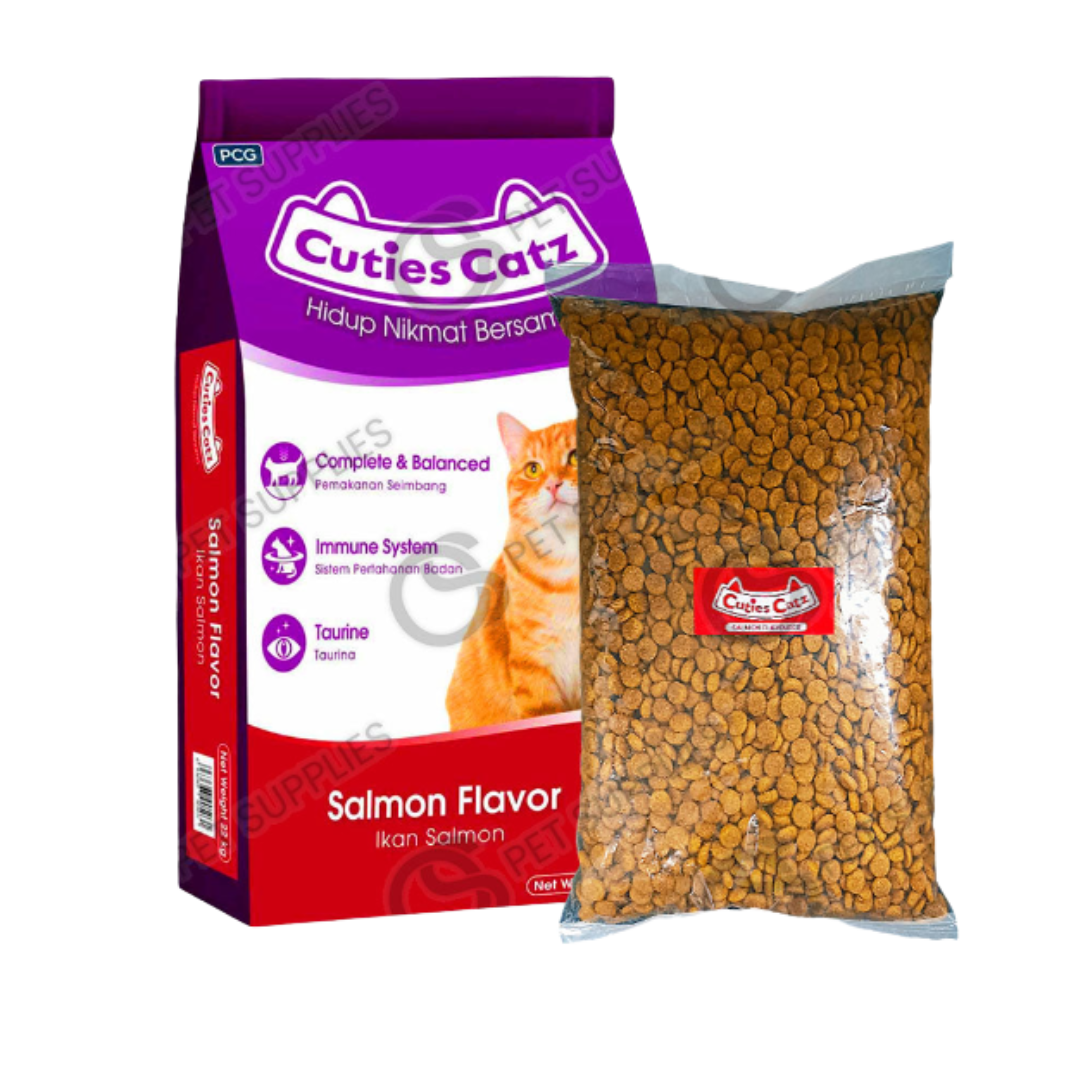 (1kG Repacked) Cuties Catz Dry Cat Food Tuna & Shrimp, Seafood and Tuna