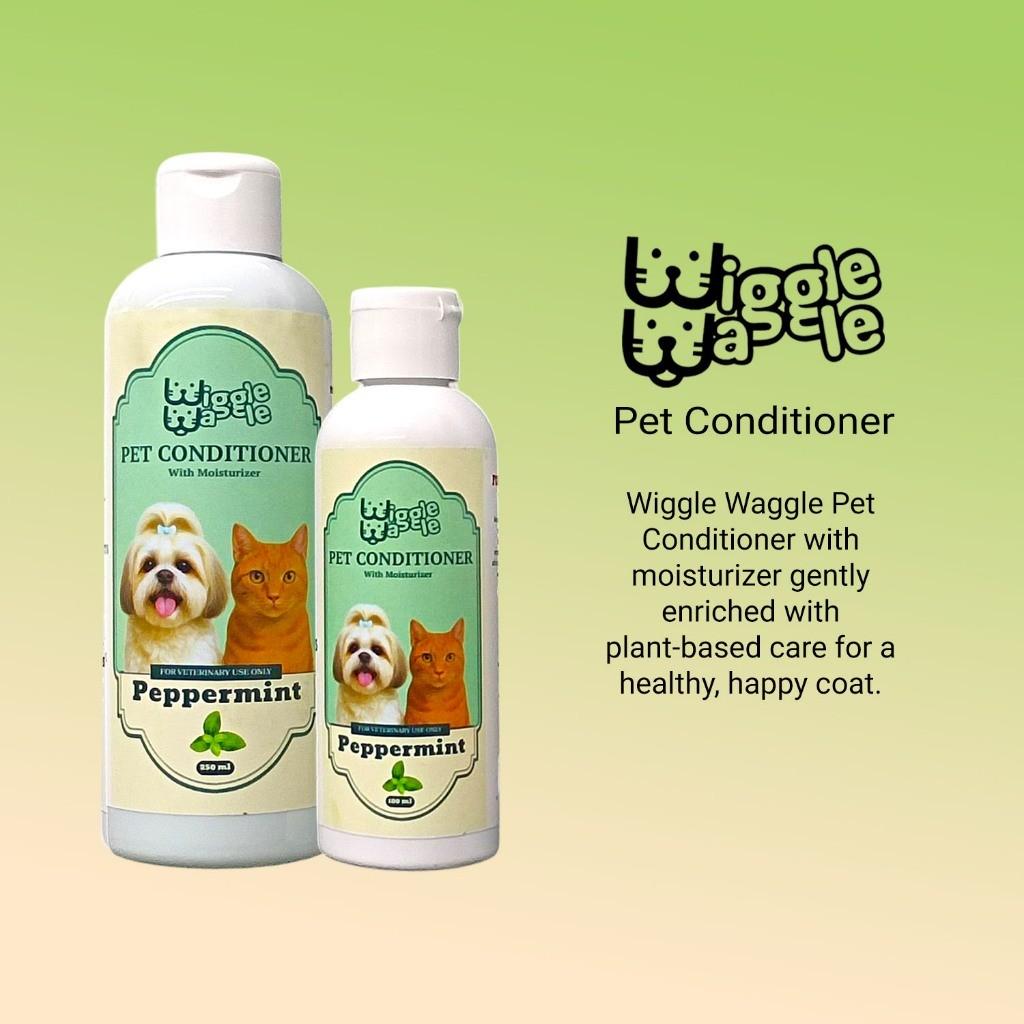 Wiggle Waggle Pet Conditioner w/ Moisturizer (Green Apple or Peppermint)250ml or 100ml