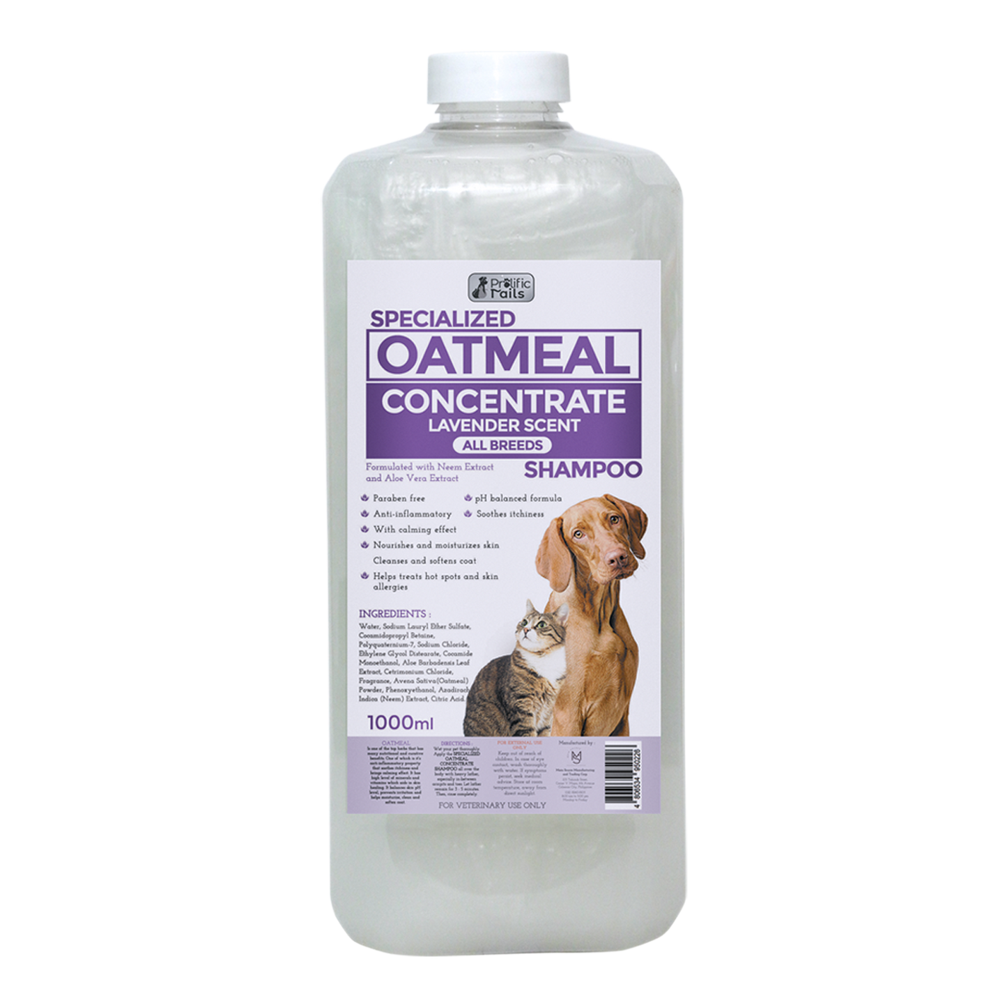 Prolific Tails Specialized Oatmeal Concentrate Shampoo (1000ml)