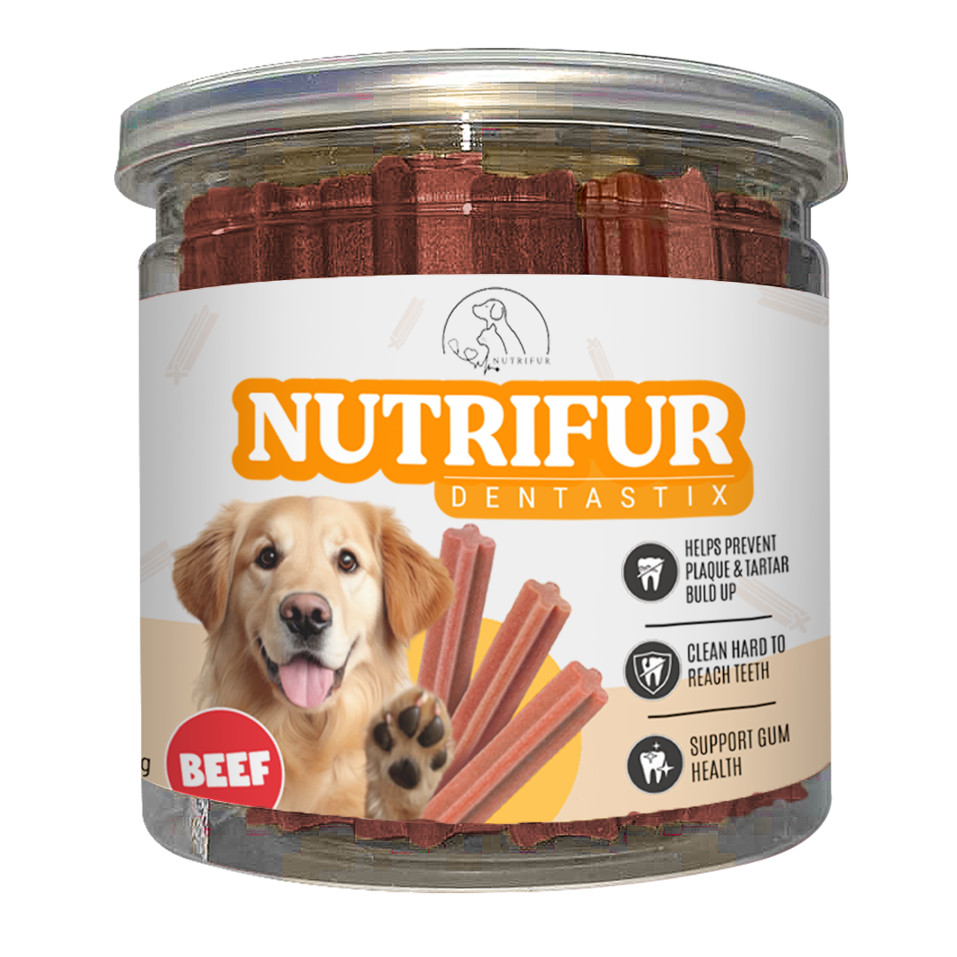 Nutrifur Denta Stix 210g Dental Sticks Treats for Dogs (Beef)