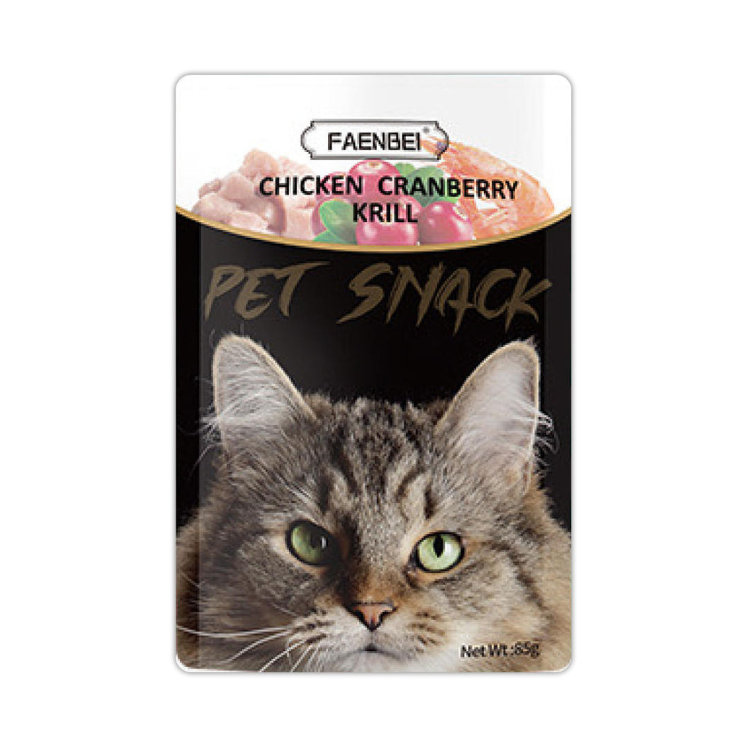 Faenbei Pet Snack 85g: A Variety of Flavors for Your Furry Friend (Chicken Cranberry Krill)