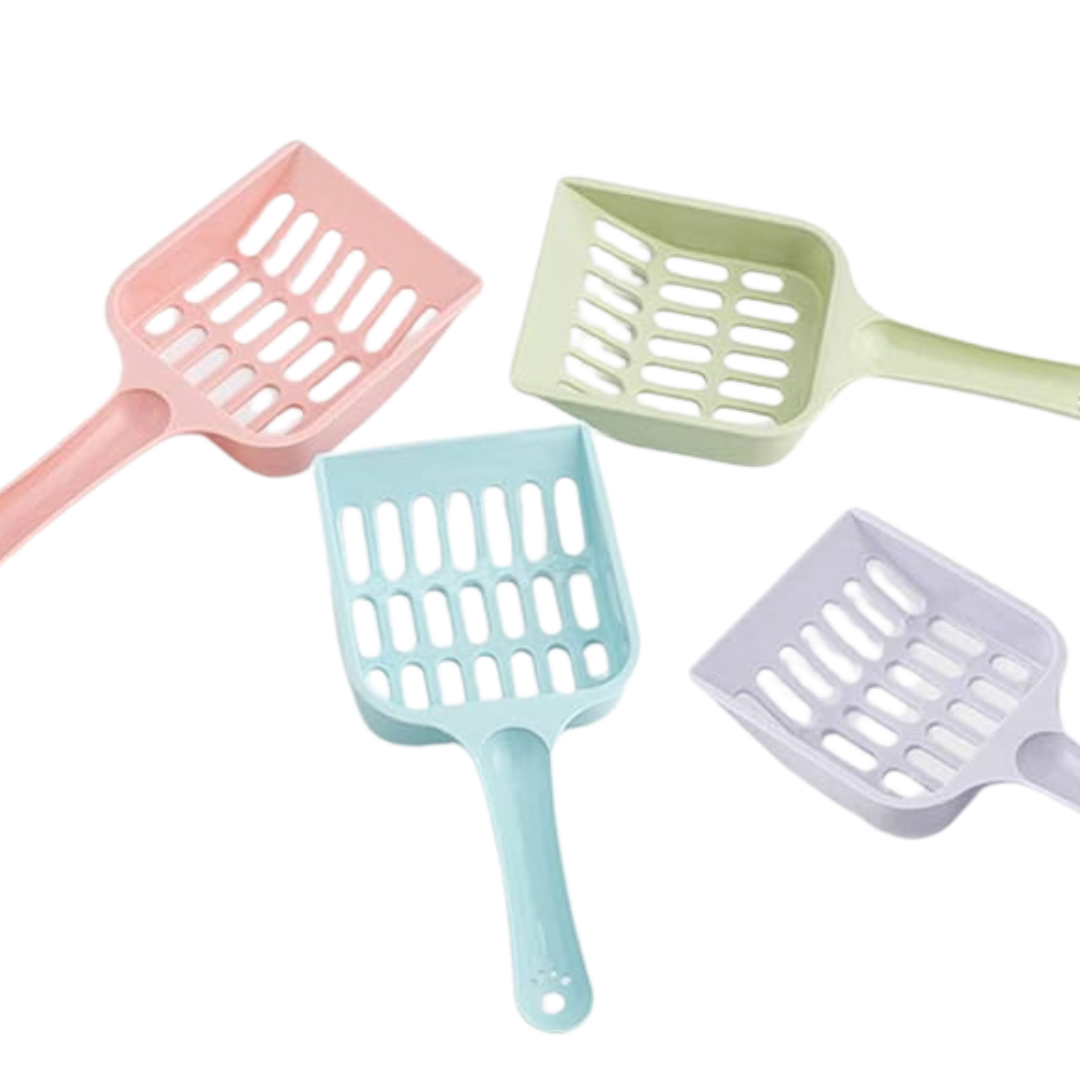 Cat Litter Shovel Scooper Pet Care Sand Waste Shovel Scoop, Plastic Hollow Cleaning Tool (Random Color)