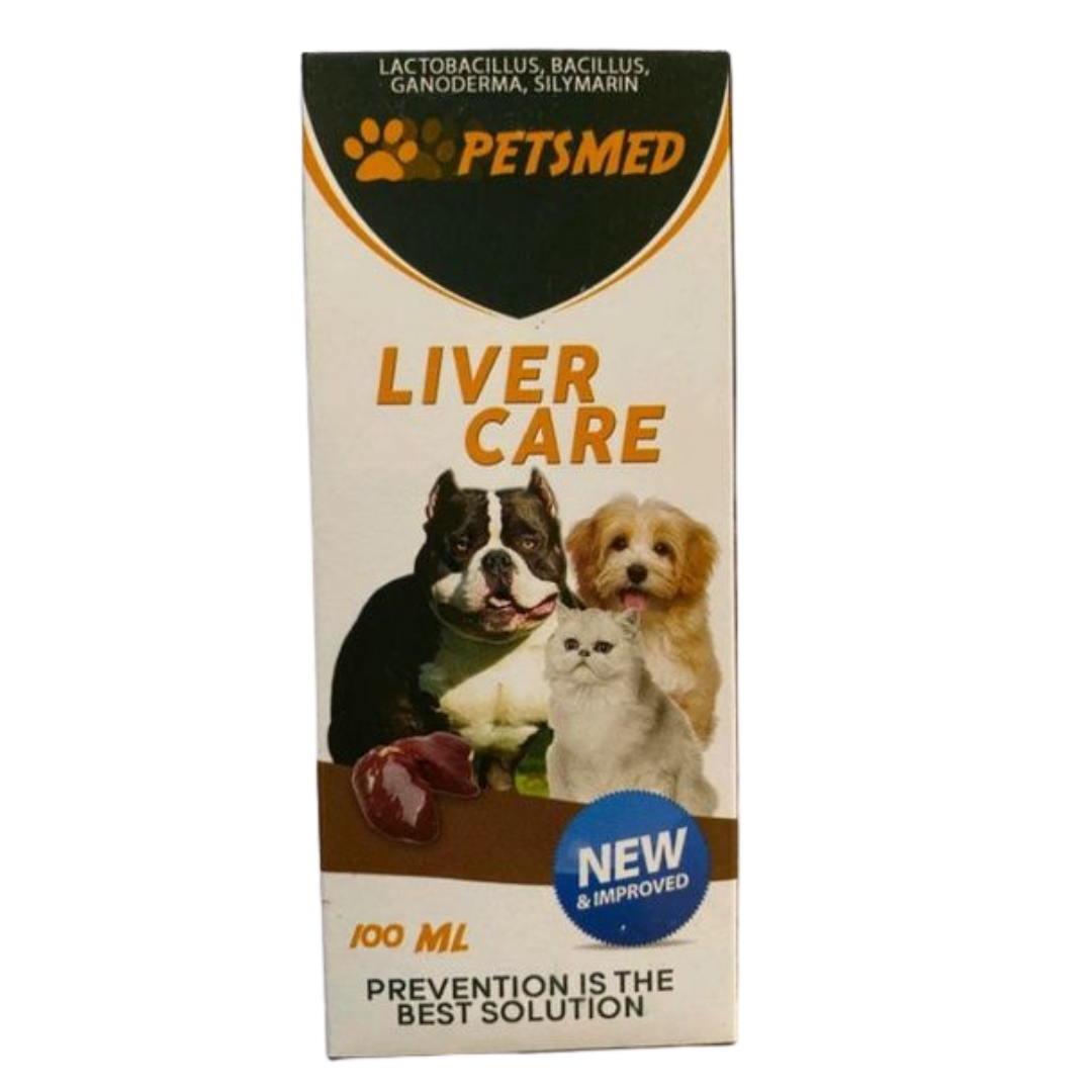 100mL Petsmed Liver Care Lactobacillus, Bacillus , Ganoderma, Silymarin For Dogs and Cats
