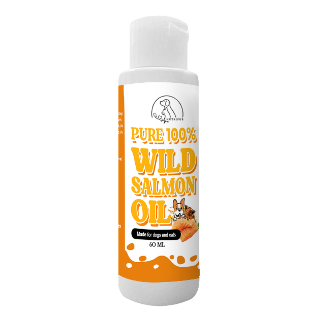 Nutrifur Pure 100% Wild Salmon Oil 60ml for Cats & Dogs