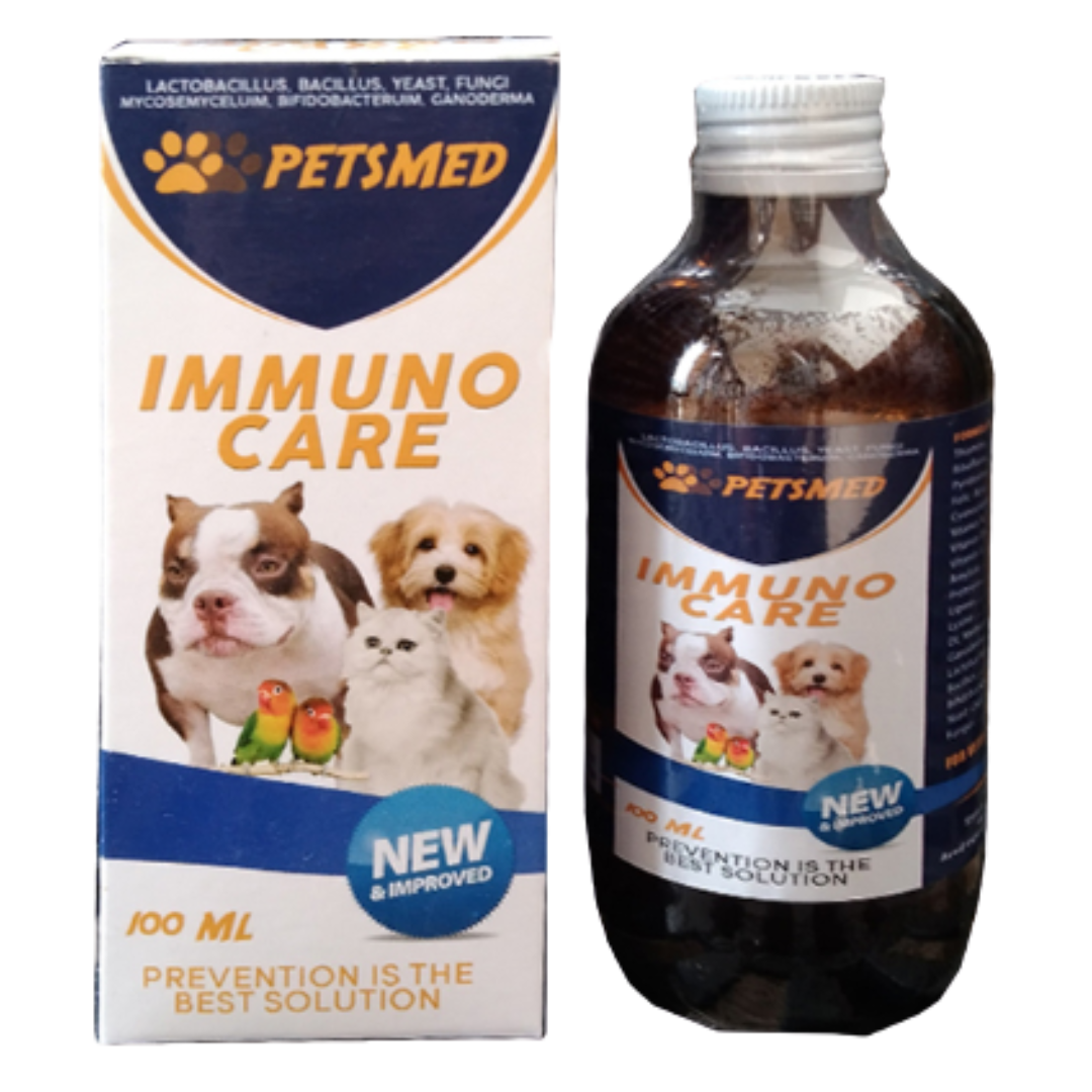 100mL Petsmed Immuno Care Prevention is the Best Solution For Dogs, Cats and Birds