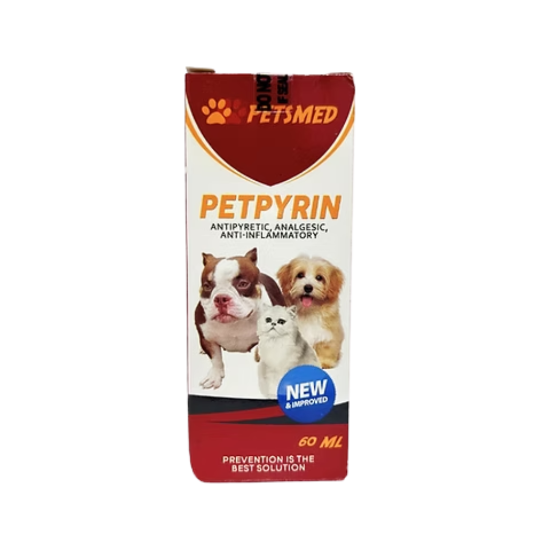 60ml Petsmed Petpyrin Antipyretic , Analgesic, Anti - Inflammatory For Dogs and Cats