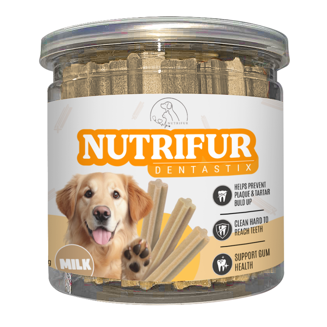 Nutrifur Denta Stix 210g Dental Sticks Treats for Dogs (Milk)