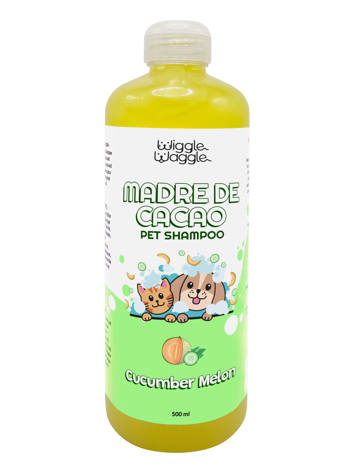 Wiggle Waggle Madre de Cacao Pet Shampoo Cucumber Melon (500mL)