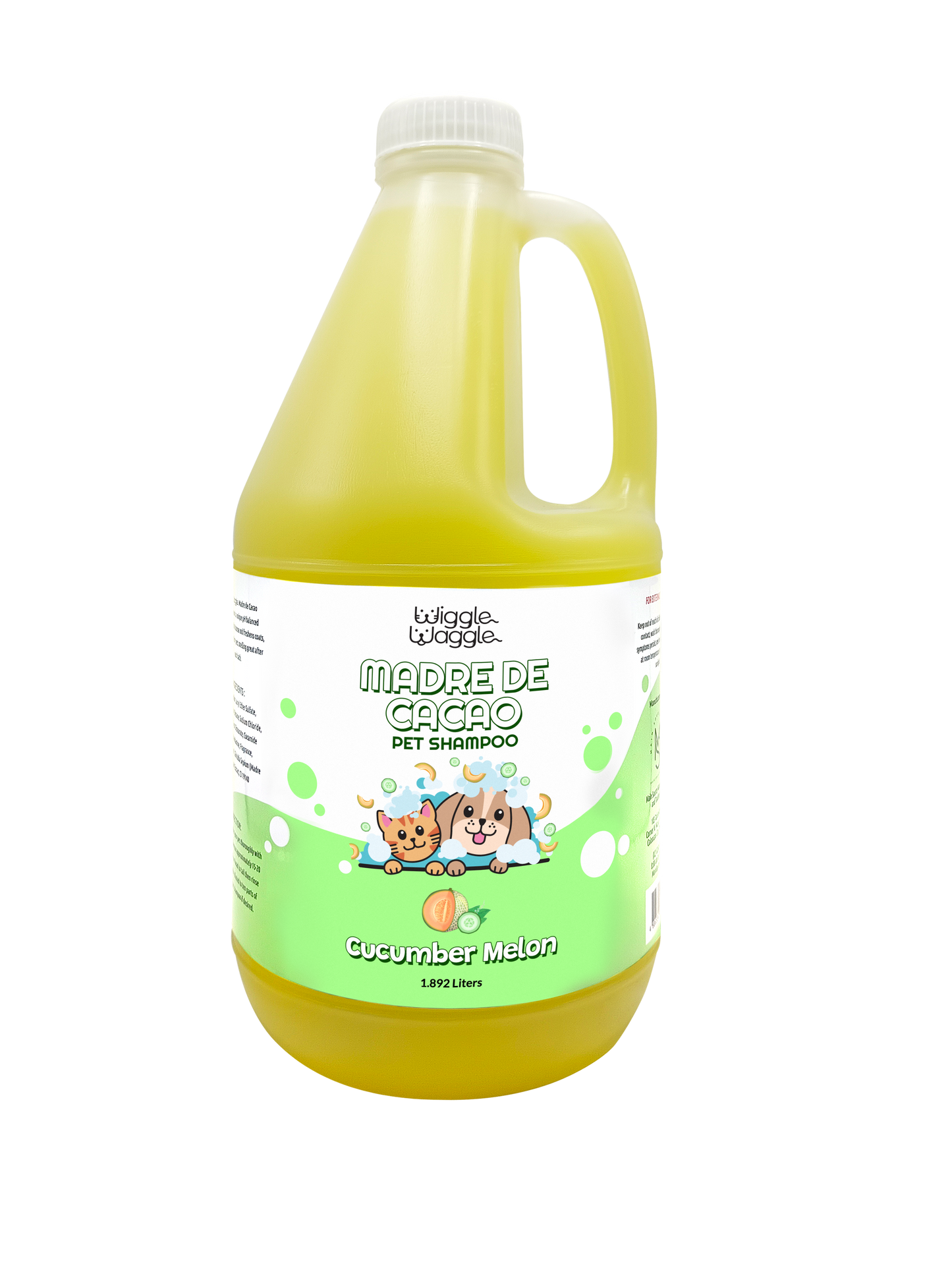 Wiggle Waggle Madre de Cacao Pet Shampoo Cucumber Melon (1/2gallon)