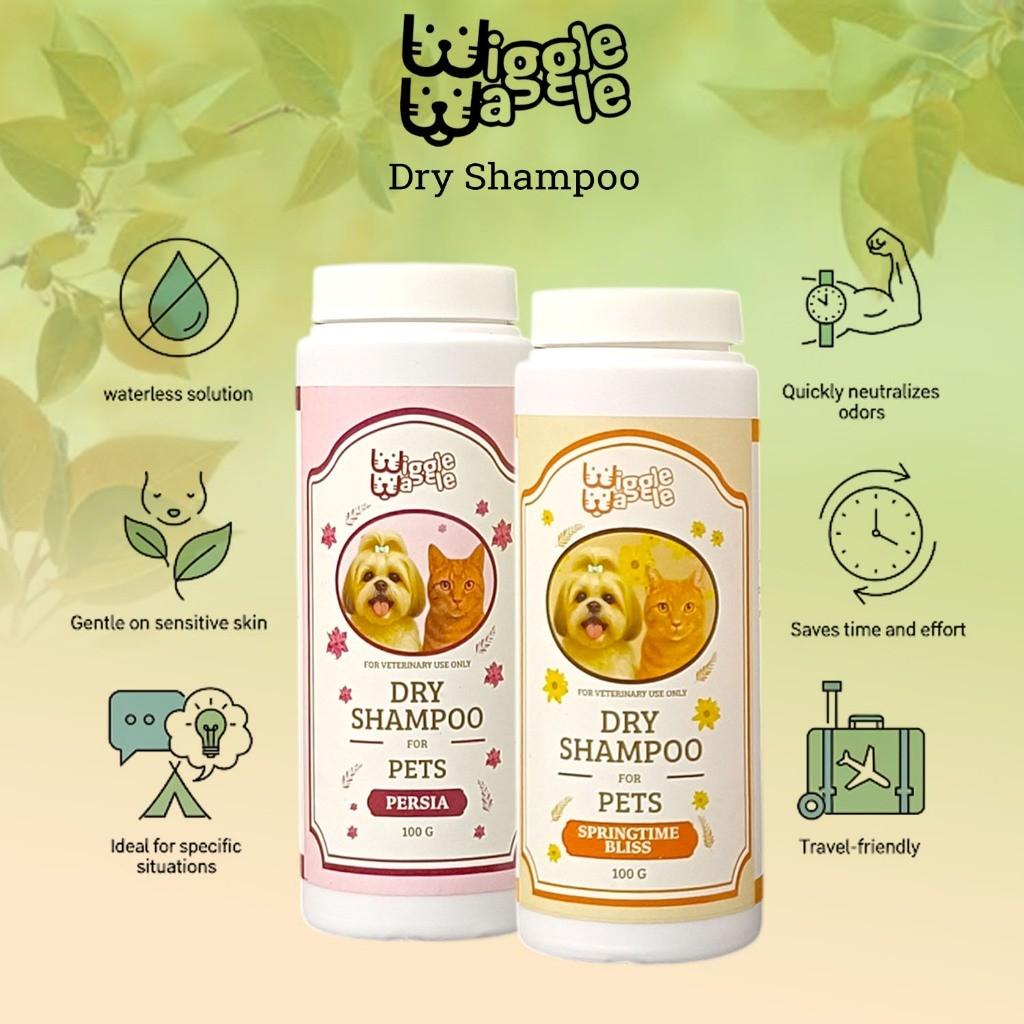 Wiggle Waggle Anti-tick and flea Pet Dry Shampoo 100g