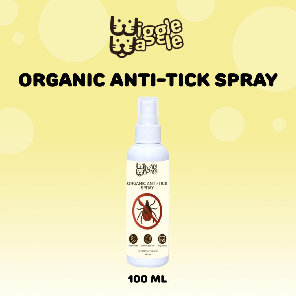 Wiggle Waggle Organic Anti-Tick Spray for Cats & Dogs – 100ml | Natural Flea & Tick Protection