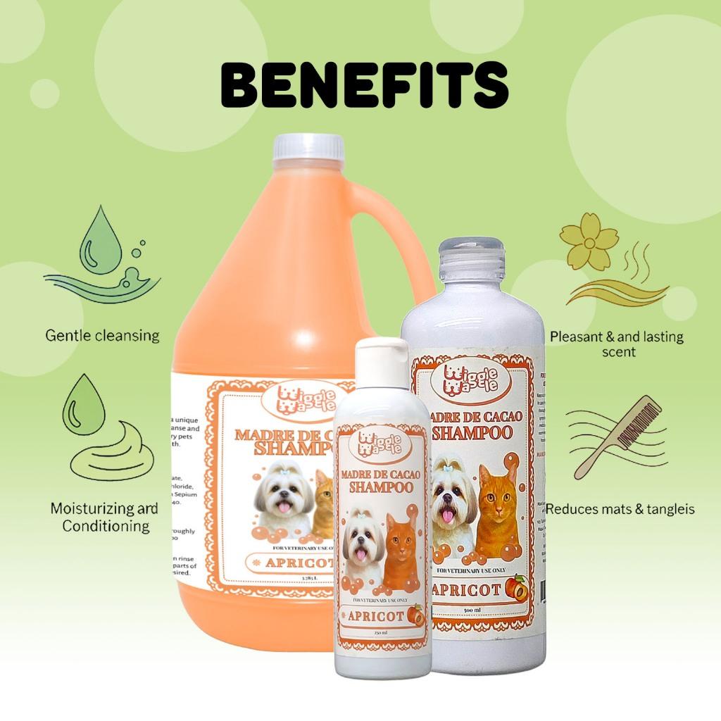 Wiggle Waggle Madre de Cacao Pet Shampoo Pomegranate, Cherry Blossom, Snuggle Fresh,