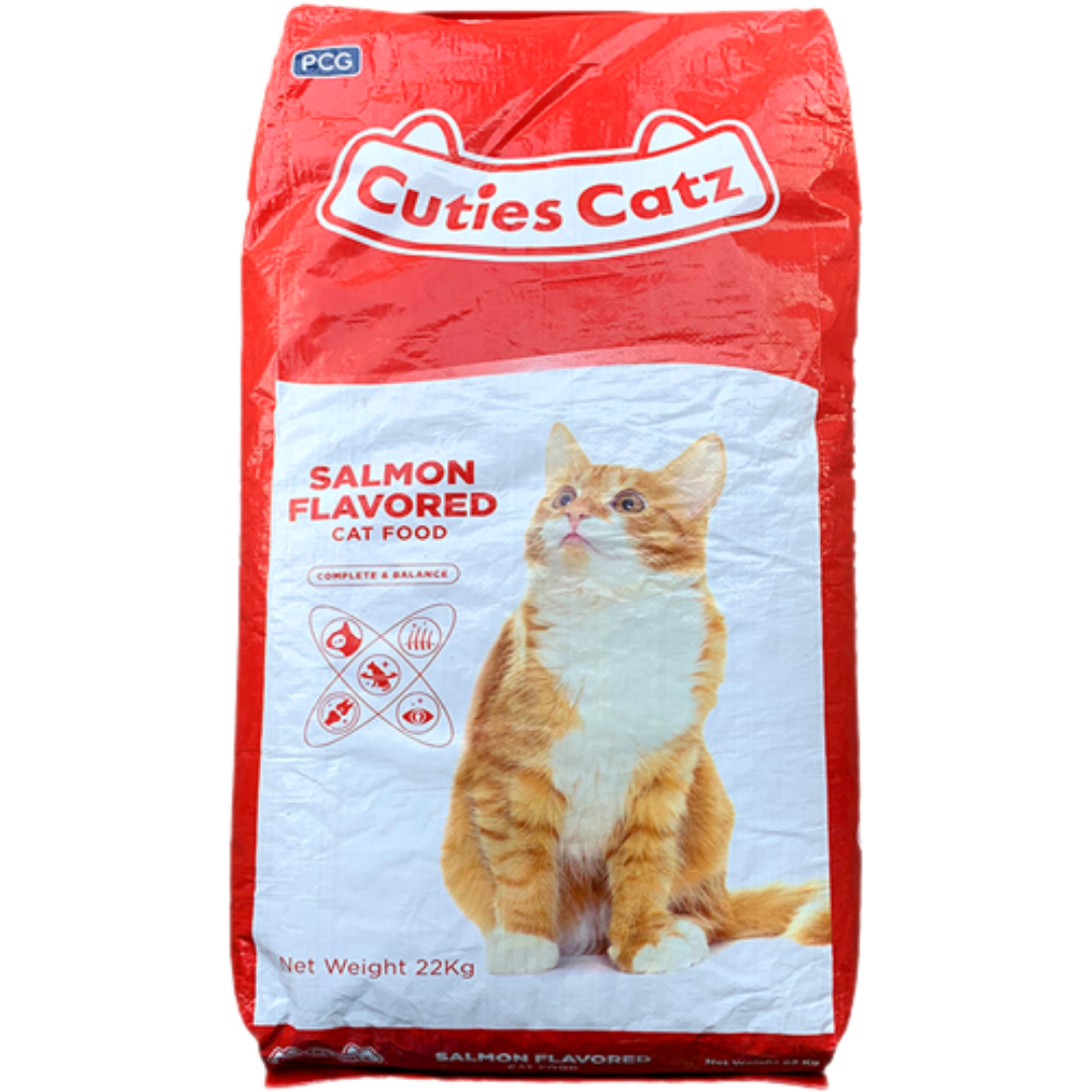 Cuties Catz Dry Cat Food Tuna & Shrimp, Seafood and Tuna and Salmon Flavor 22kg