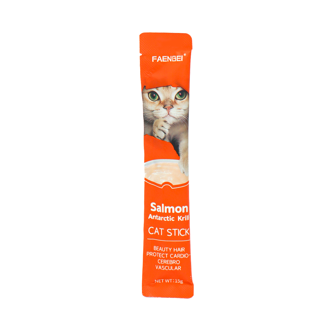 FAENBEI Cat Stick 15g - Tasty & Nutritious Lickable Treat for Cats | Available in Chicken Egg Yolk, Salmon Antarctic Krill, and Tuna Mussels Flavors