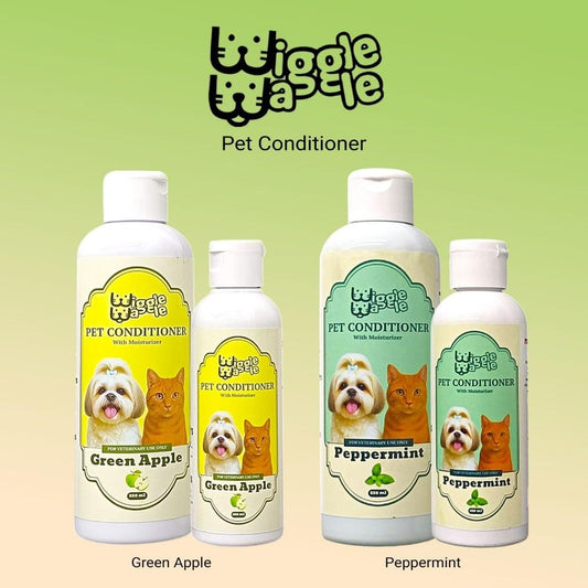 Wiggle Waggle Pet Conditioner w/ Moisturizer (Green Apple or Peppermint)250ml or 100ml