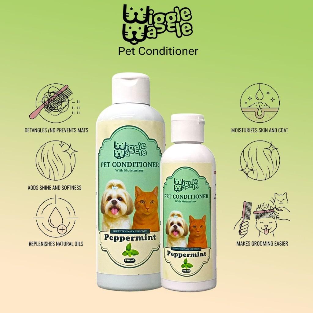 Wiggle Waggle Pet Conditioner w/ Moisturizer (Green Apple or Peppermint)250ml or 100ml