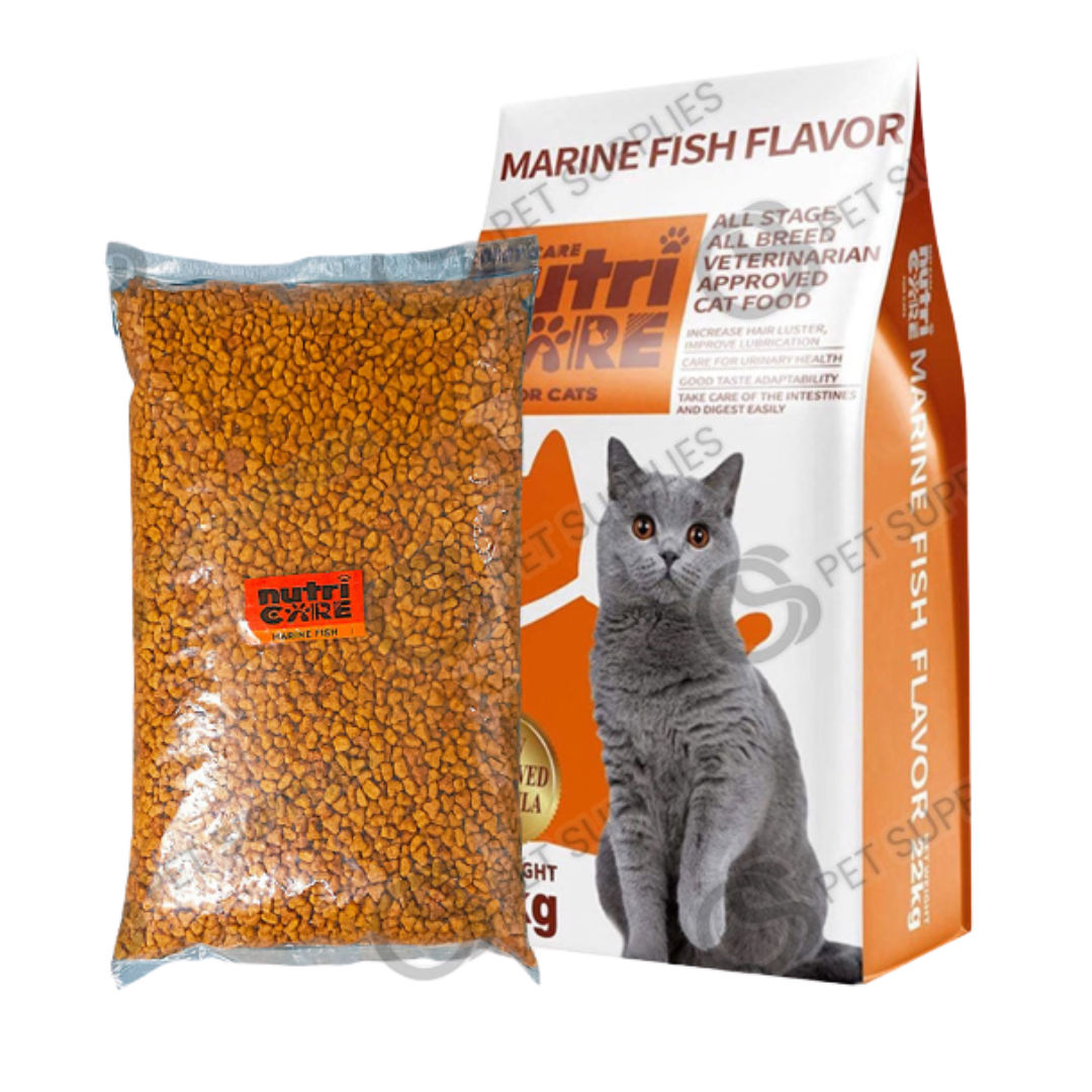 Nutricare Cat Dry Food For All Stages Tuna, Marine Fish, Tuna and Sardines (1kg Repacked)