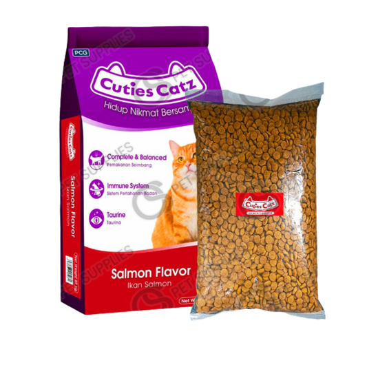 (500g Repacked) Cuties Catz Dry Cat Food Tuna & Shrimp, Seafood and Tuna