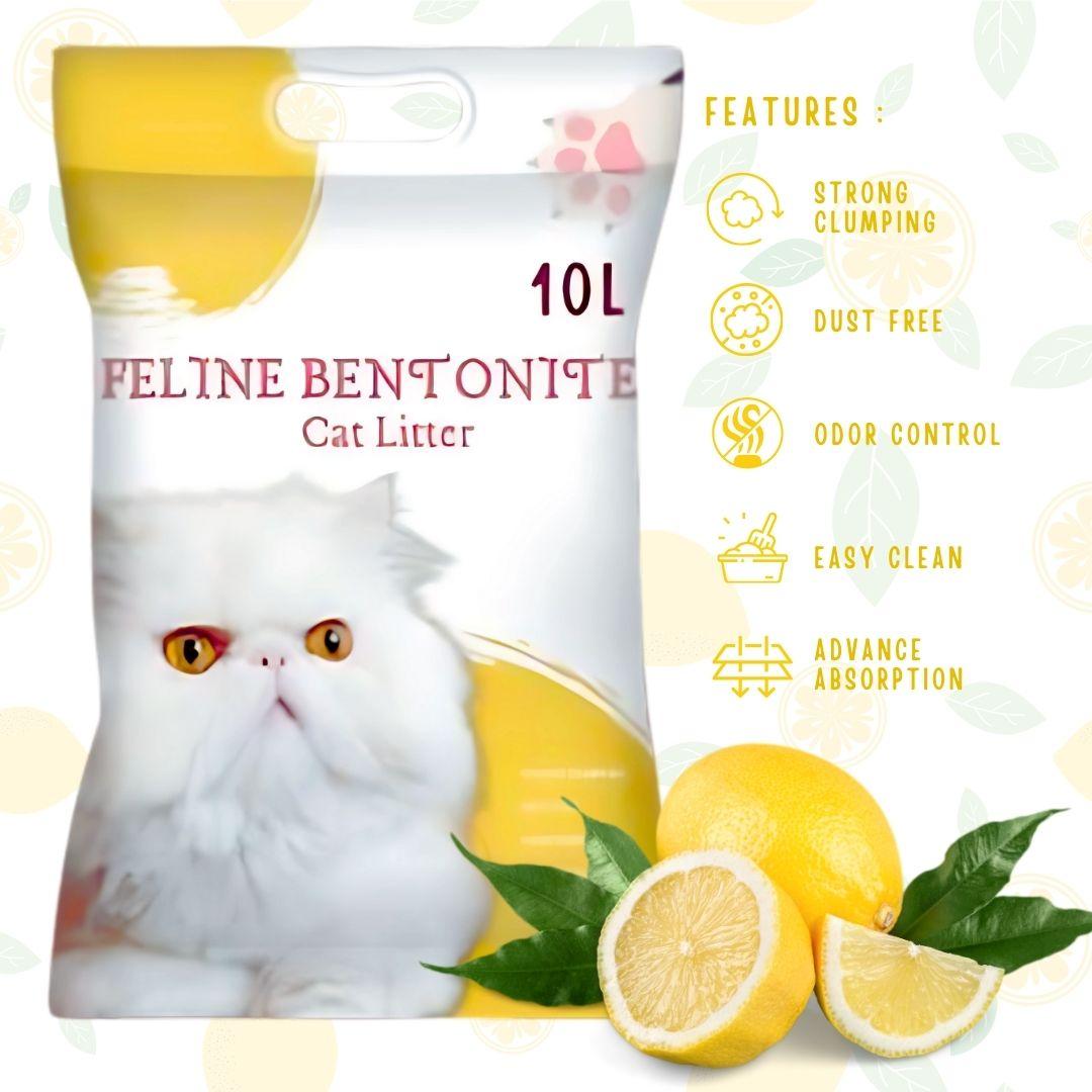 Chloe Feline Bentonite Cat Litter 10L/8kg Ultra Clumping Odor Control Dust-Free Premium Natural Safe for Cats