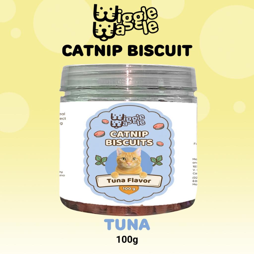 Wiggle Waggle Catnip Biscuits for Cats – 100g | Calming & Nutritious Treats