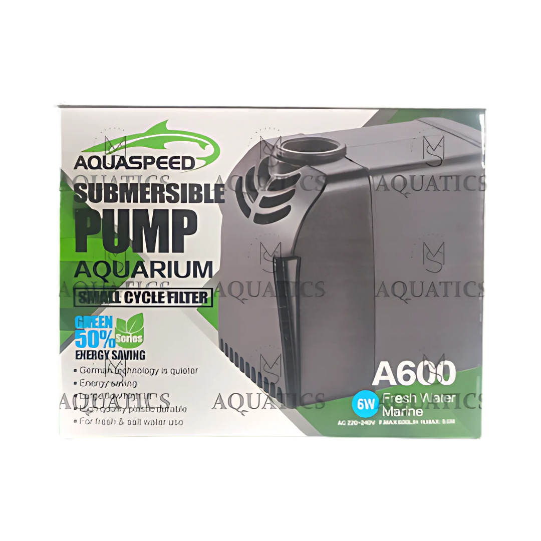MS AQUATICS Aquaspeed Submersible Pump (A-600) 6watts - Aquarium Small Cycle Filter