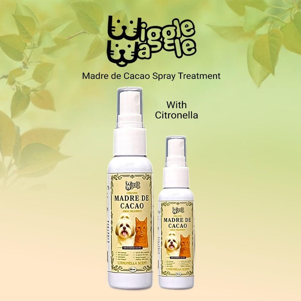Wiggle Waggle Organic Madre de Cacao Spray Treatment - Anti-mange Antiseptic,Anti-itch,