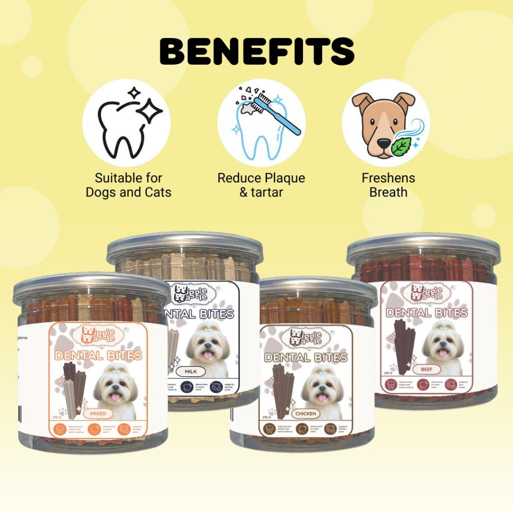 Wiggle Waggle Dental Bites for Dogs – 100g | Oral Care Chews for Fresh Breath & Healthy Teet