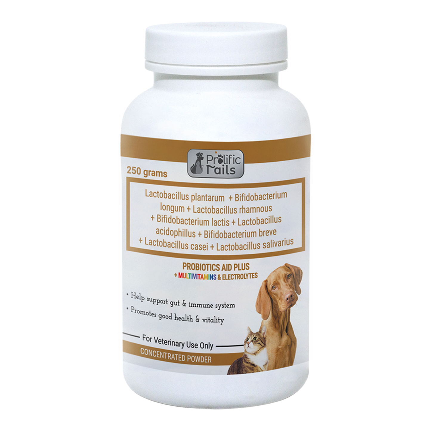 Prolific Tails Probiotic Aid Plus +Multivitamins & Electrolytes (Strong Gut)