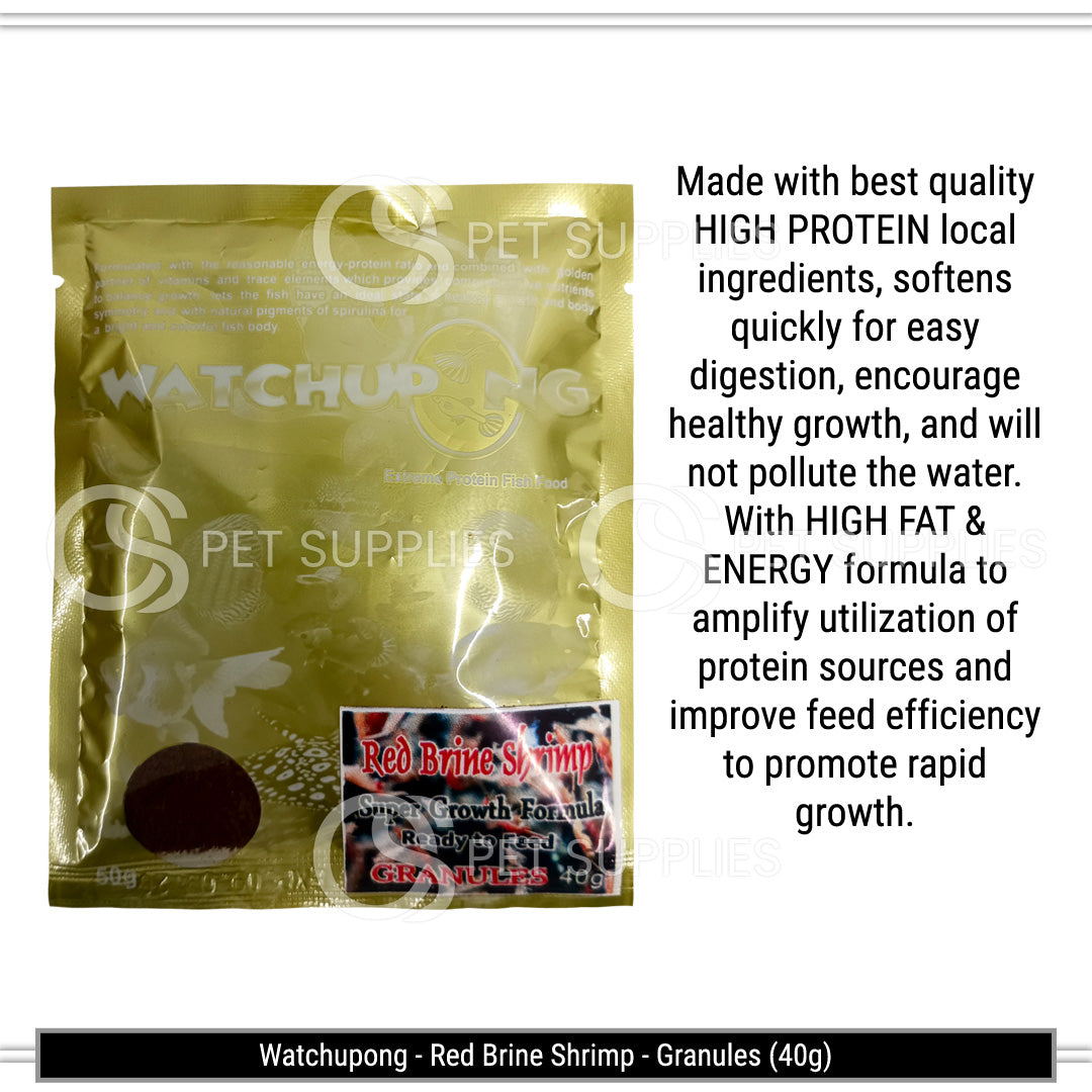 Watchupong RBS - Red Brine Shrimp - Granules (40g)