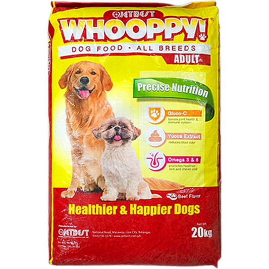 Whooppy Adult or Puppy 20kg  Dog Food for All Breeds