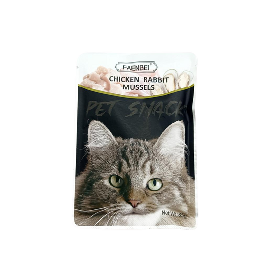 Faenbei Pet Snack 85g: A Variety of Flavors for Your Furry Friend (Chicken Rabbit Mussels)