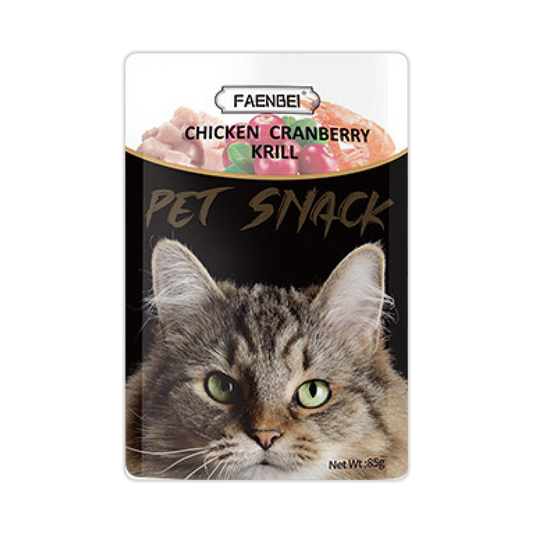Faenbei Pet Snack 85g: A Variety of Flavors for Your Furry Friend (Chicken Cranberry Krill)