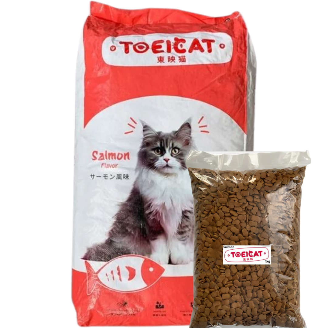 Toei Cat Food Repack - 1kg of Delicious Salmon - Flavored Dry Cat Food