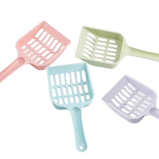 Cat Litter Shovel Scooper Pet Care Sand Waste Shovel Scoop, Plastic Hollow Cleaning Tool (Random Color)