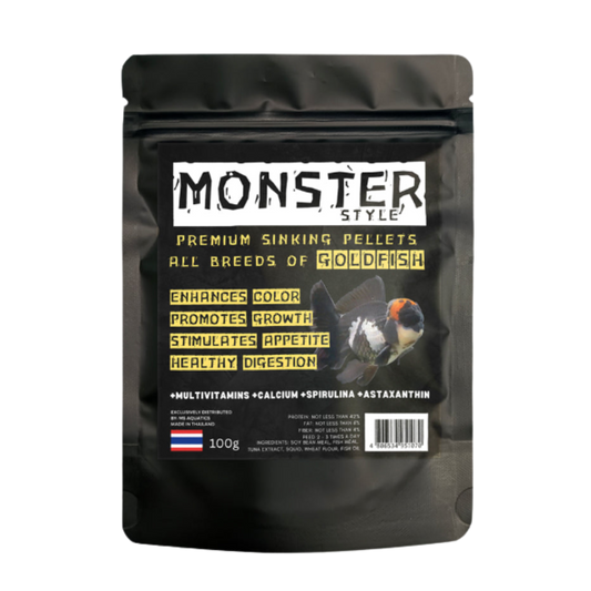 100g MS AQUATICS Monster Style Premium Sinking Pellets All breeds of Goldfish: A Nutritional Boost for Your Goldfish