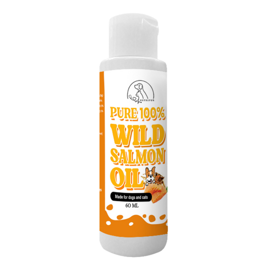 Nutrifur Pure 100% Wild Salmon Oil 60ml for Cats & Dogs