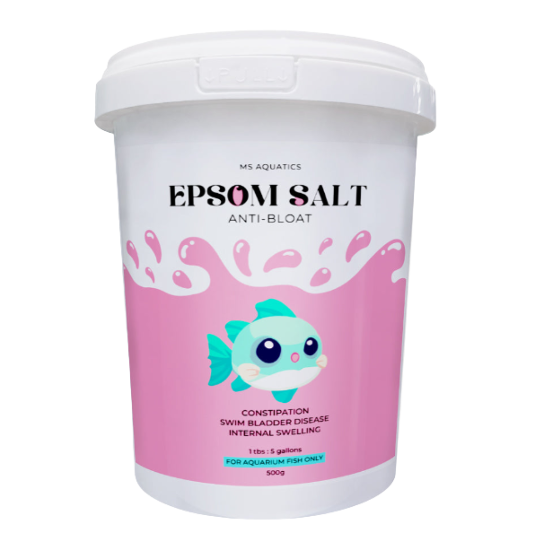 MS AQUATICS 500g EPSOM SALT - ANTI-BLOAT MAGNESIUM SULFATE FOR FISH