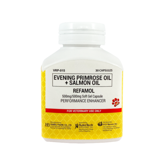 Refamol Performance Enhancer Evening Primrose Oil + Salmon Oil For Dogs and Cats (30 Capsules)