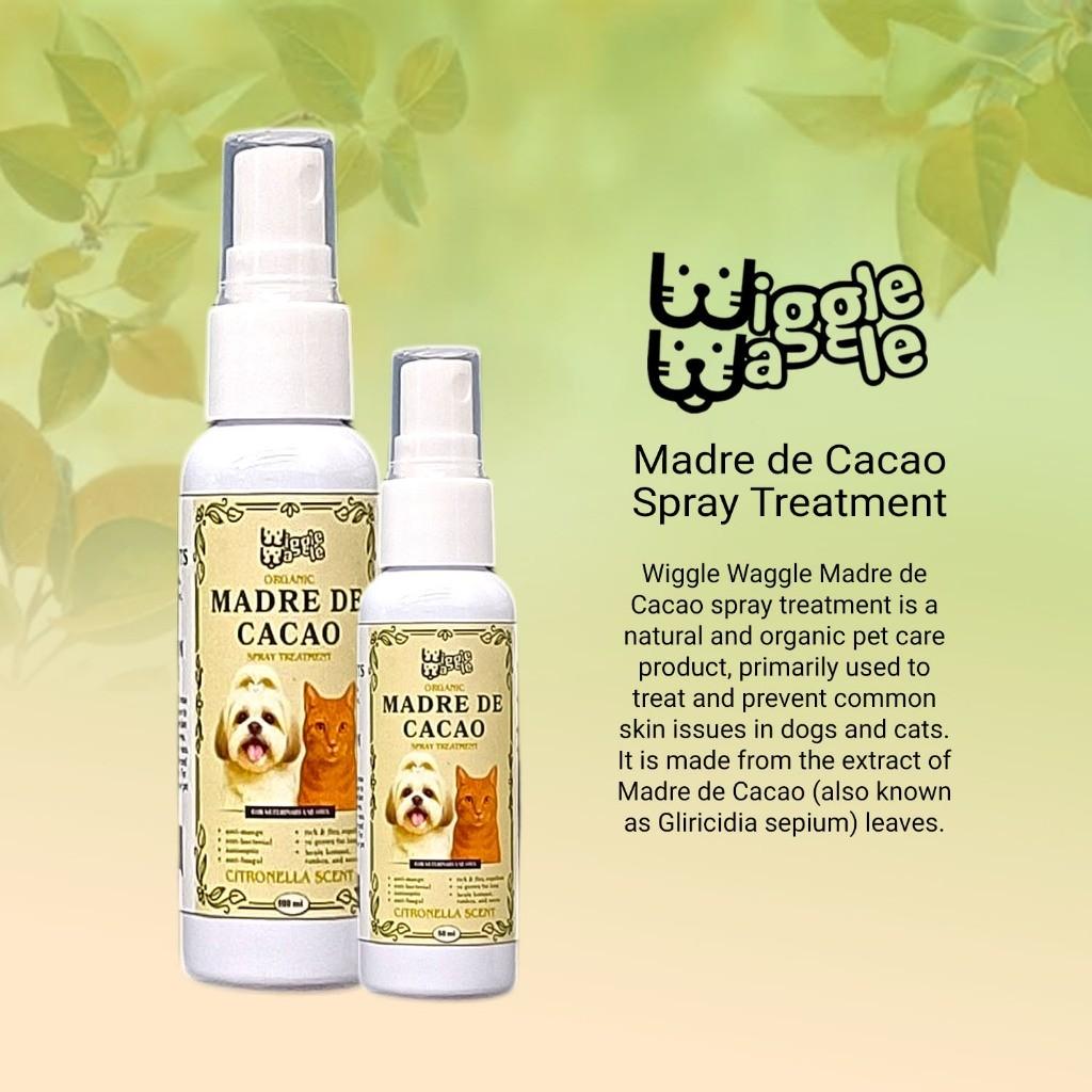 Wiggle Waggle Organic Madre de Cacao Spray Treatment - Anti-mange Antiseptic,Anti-itch,