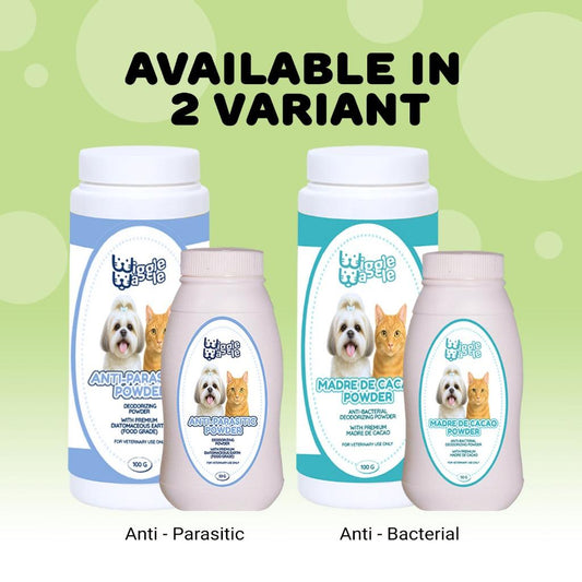Wiggle Waggle Anti-Bacterial Pet Powder,  Anti-Parasite Pet Powder 50g