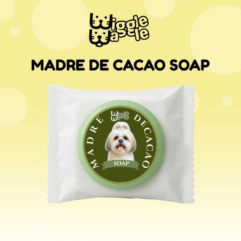 Wiggle Waggle Madre de Cacao Round Soap for Cats & Dogs – 30g | Natural Anti-Mange & Skin Car