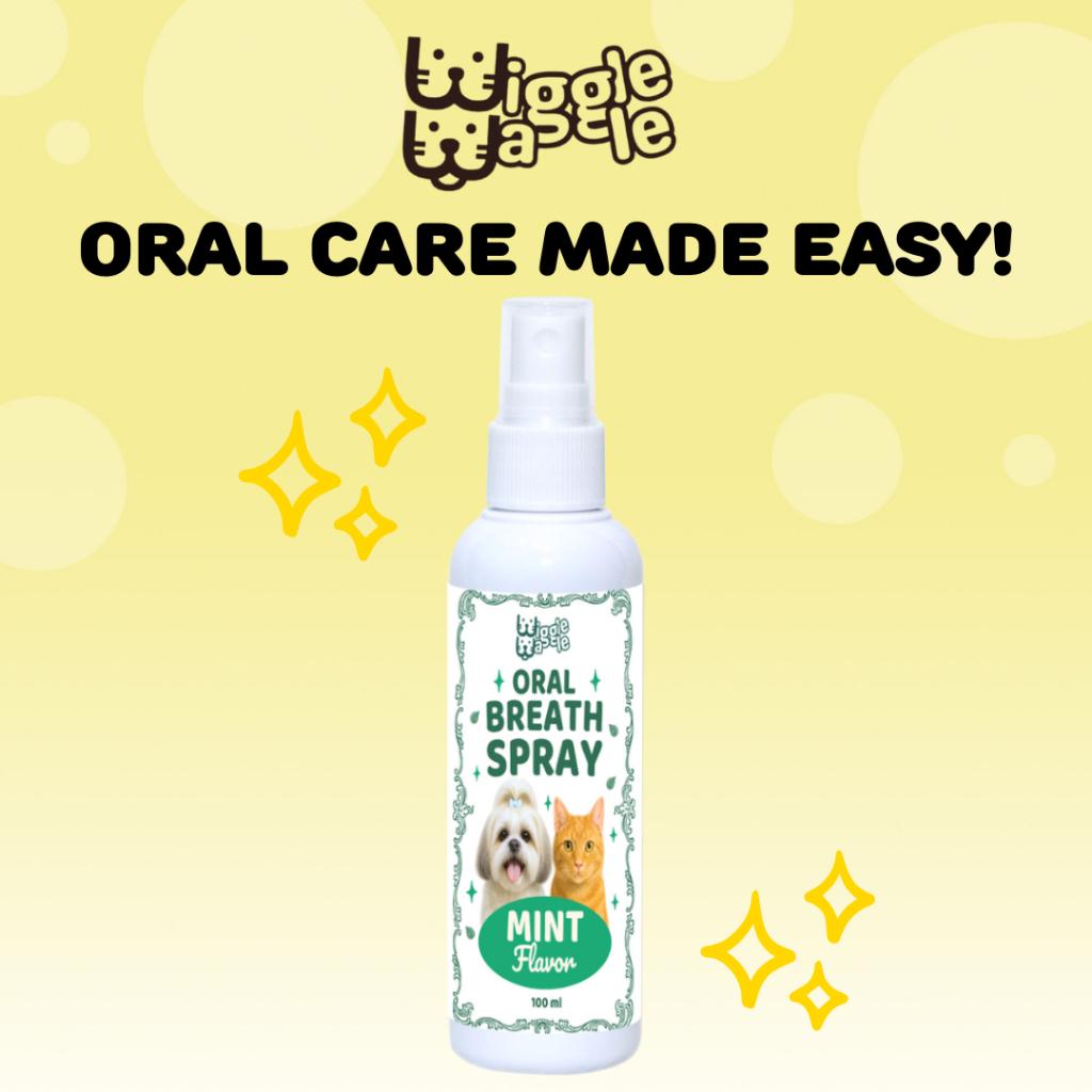 Wiggle Waggle Oral Breath Spray for Cats & Dogs – 100ml | Natural Fresh Breath & Oral Care