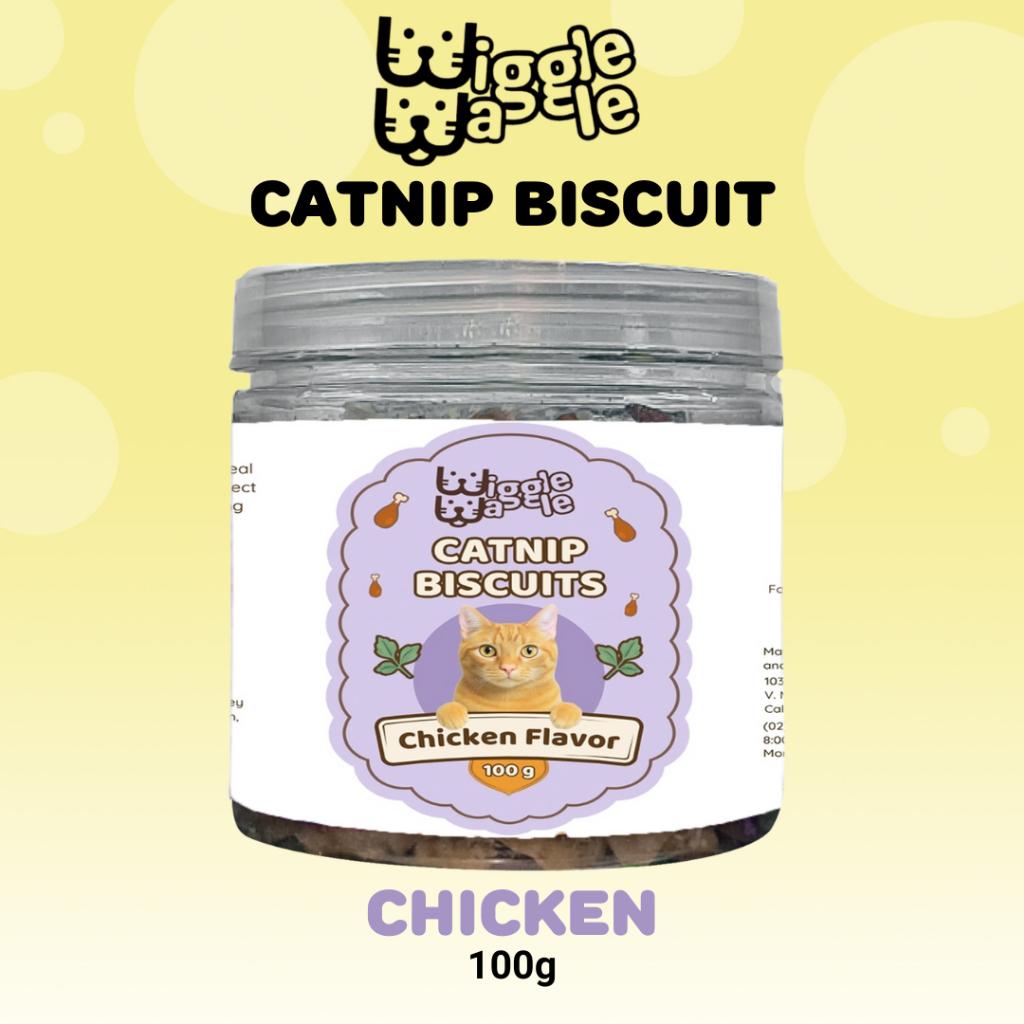 Wiggle Waggle Catnip Biscuits for Cats – 100g | Calming & Nutritious Treats